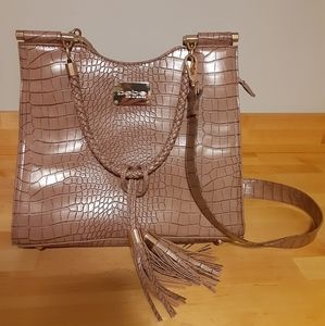 Bebe Los Angeles Faux Snakeskin Shoulder Bag